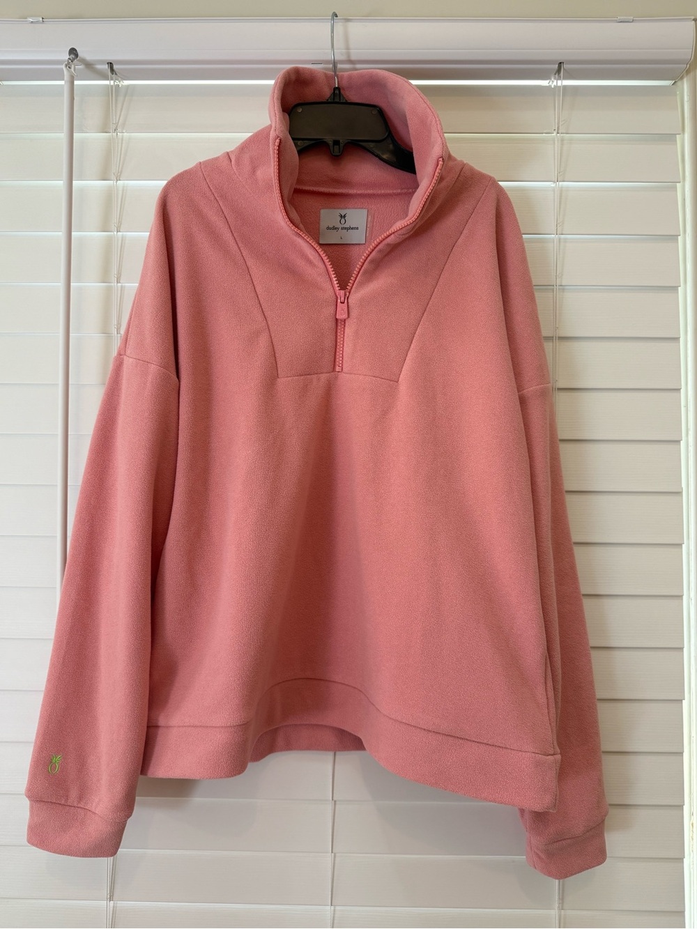 Dudley Stephens Coral Pink Fleece Pullover